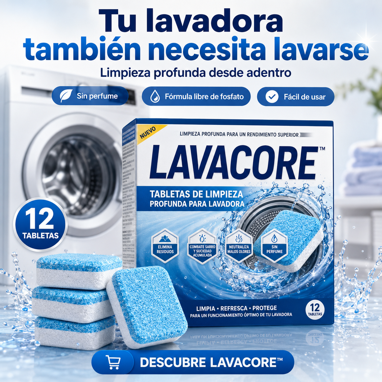 LAVACORE™ — Tabletas de Limpieza