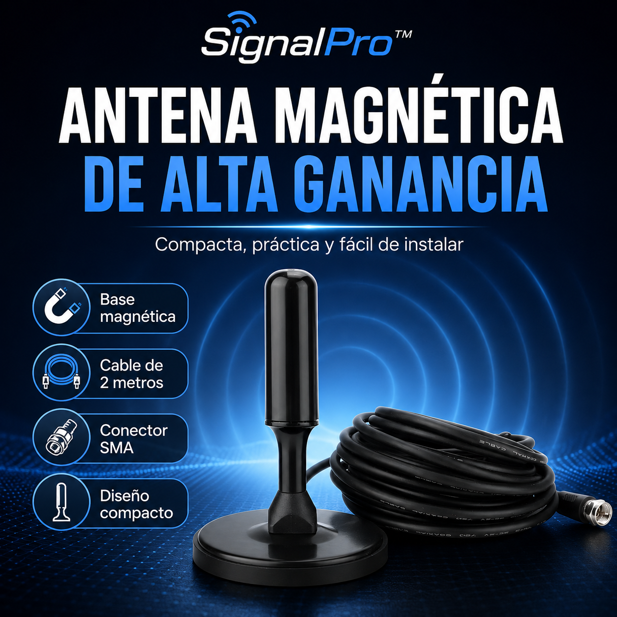 SignalPro™ | Antena Magnética
