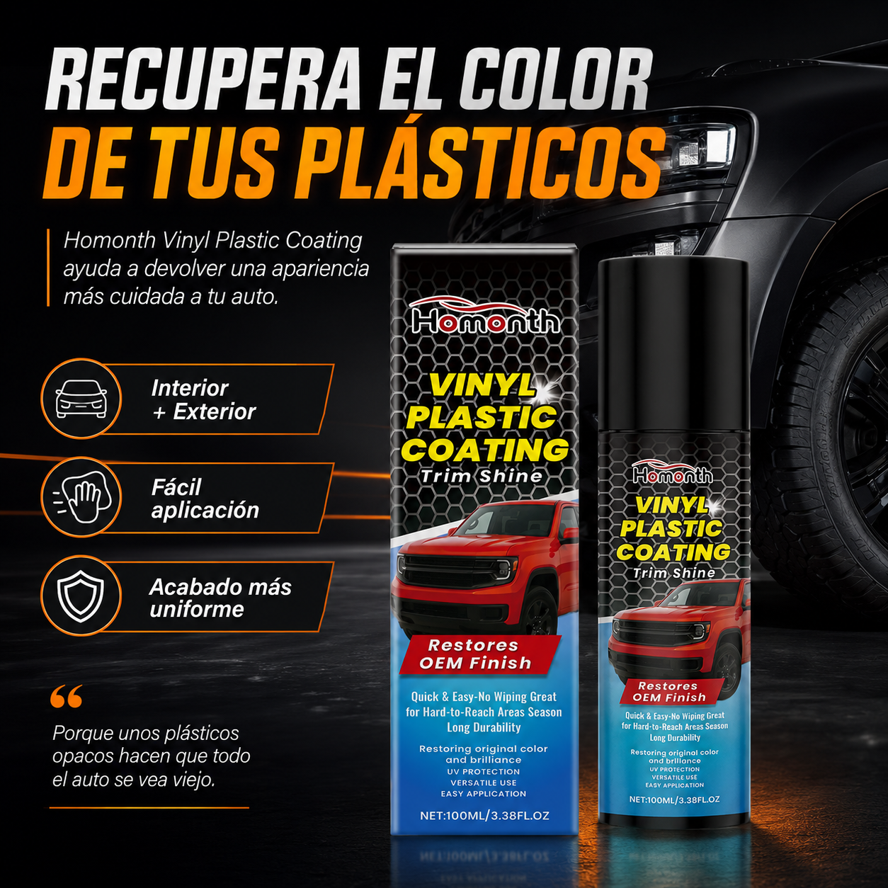TRIMBACK™ | Restaurador y Protector de Plásticos