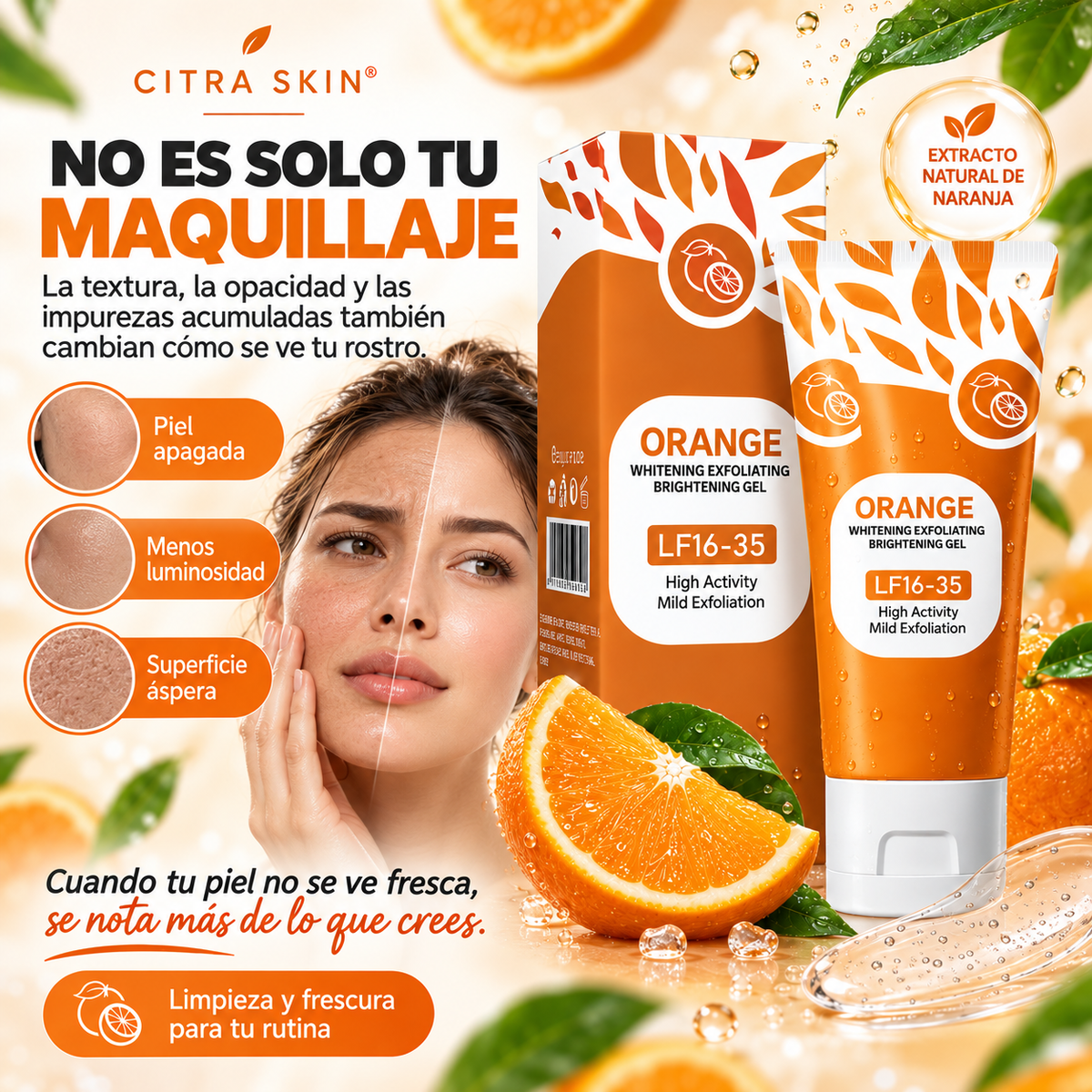 CITRA SKIN® | Gel Exfoliante de Naranja