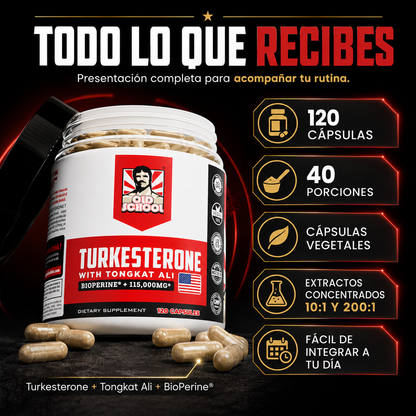 Old School Turkesterone + Tongkat Ali | Energía, Rendimiento y Confianza
