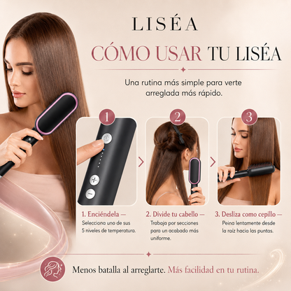 LISÉA™ | Cepillo Alaciador 2 en 1 Antifrizz