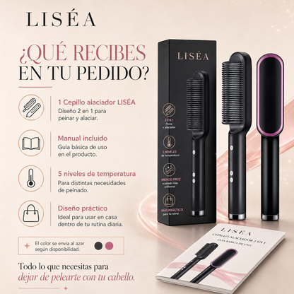LISÉA™ | Cepillo Alaciador 2 en 1 Antifrizz