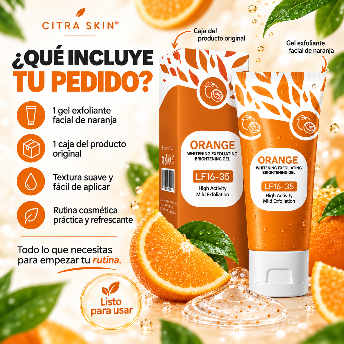 CITRA SKIN® | Gel Exfoliante de Naranja