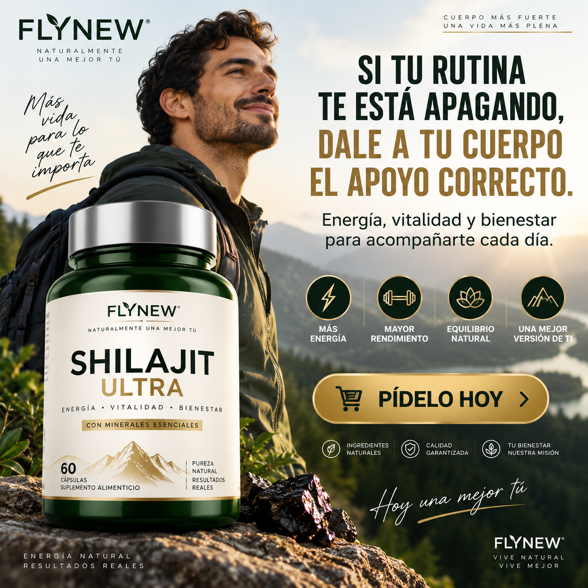 Shilajit Ultra | Energía, Vitalidad, 60 Cápsulas