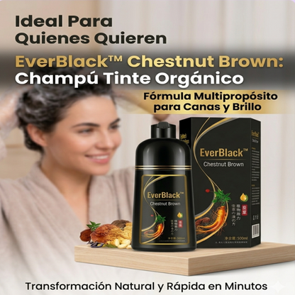 EverBlack™: Shampoo Órgano-Botánico Cubre Canas – Recupera tu Color y Brillo Natural al Instante