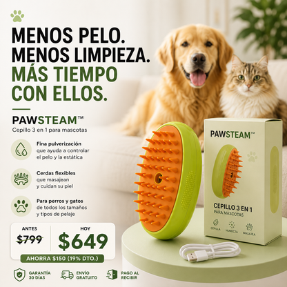PAWSTEAM™ | Cepillo a Vapor